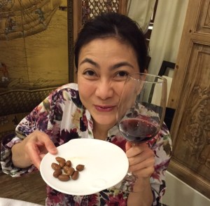 Who doesn't love pre-dinner peanuts and wine?