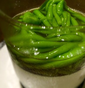 Candlenut's Signature Chendol Cream, Pandan Jelly, Gula Melaka