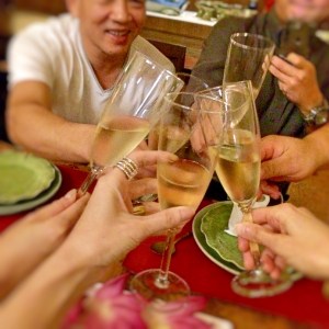 Always start with some bubbly.