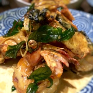 Grilled King Tiger Prawn, Gula Melaka Coconut Butter