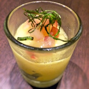 Starfruit sorbet in between. 