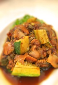 Raw blood cockles in spicy dressing