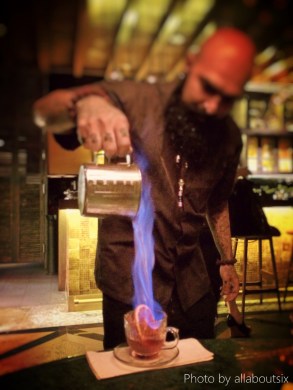 Now that's a fancy drink! Flame Tarik?