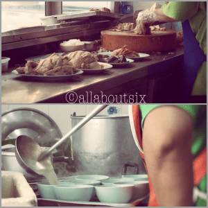 Chicken and hot broth fly out the kitchen non-stop.